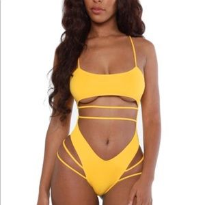 Yellow Monokini - SZ large (fits like a medium)